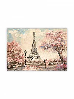 Obraz dřevěný: Eiffel Tower, 485 x 340