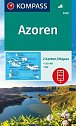 Azory 1:50 000 / sada 2 turistických map KOMPASS 2260