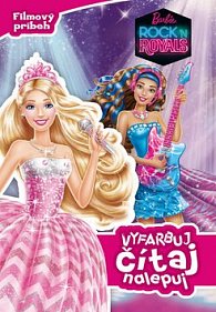 Barbie Rock ´n Royals Vyfarbuj, čítaj, nalepuj
