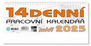 BOBO Stolní pracovní kalendář MIDI 14denní 2025