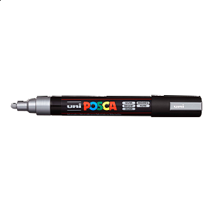 Posca popisovač PC-5M, 1,8 - 2,5 mm, stříbrná (26)