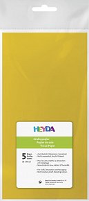 HEYDA Hedvábný papír 50 x 70 cm - žlutý 5 ks