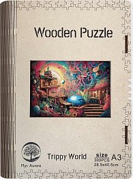 Dřevěné puzzle/Trippy world A3