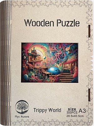 Dřevěné puzzle/Trippy world A3