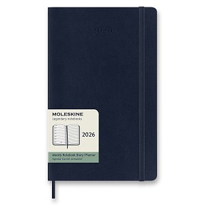 Diář Moleskine 2026 - měkké desky, L, týdenní, modrý