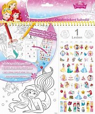 Princezny - Stolní nedatovaný omalovánkový kalendář