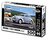 Retro auta Puzzle č. 71 - ŠKODA 1102 TUDOR (1952) - 500 dílků