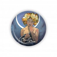 Kovový otvírák Alfons Mucha - Luna, ø 5,8 cm