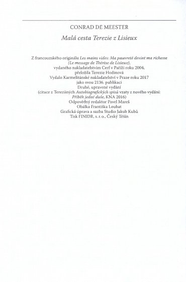 Náhled Malá cesta Terezie z Lisieux