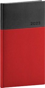 Diář 2023: Dado - červenočerný, kapesní, 9 × 15,5 cm