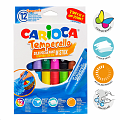 Carioca temperové barvy v tyčince, 12 ks, mix barev
