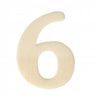 Dřevěná čísla, 4 cm, 6
