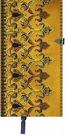 Zápisník Boncahier - úzký zlatohnědý kovová spona