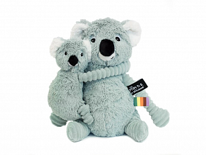 Ptipotos Plyšová koala Trankilou mátová (máma s miminkem) 28 cm