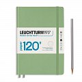 Leuchtturm1917 Zápisník 120G Sage A5 tečkovaný