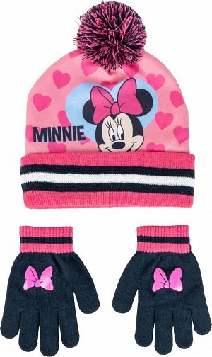 Sada čepice + rukavice Disney Minnie