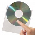 djois samolepicí kapsa na CD/DVD, 127 x 127 mm, transparentní, 10 ks