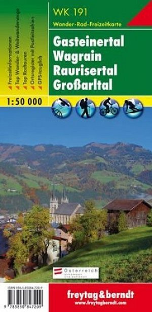 WK 191 Gasteinertal - Wagrain - Raurisertal - Grossarltal 1:50 000 / turistická mapa