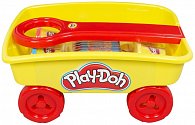 Play Doh vozíček s modelínou a voskovkami