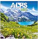 Poznámkový kalendář Alpy 2025, 30 × 30 cm