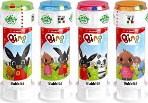 Bublifuk 60ml Králíček Bing mix barev v plastové lahvičce 4x11cm 36 ks v boxu