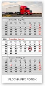 Truck šedý 3měsíční - nástěnný kalendář 2016