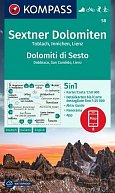 Sextenské Dolomity, Toblach, San Candido, Lienz 1:50 000 / turistická mapa KOMPASS 58