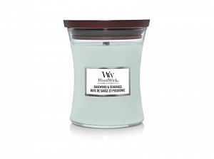 WoodWick Sagewood & Seagrass svíčka 275g