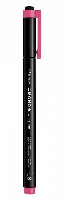 Tombow Fineliner MONO drawing pen, 0,35mm - růžová
