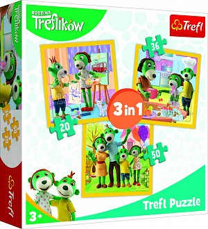 Trefl Puzzle Treflíci - Být spolu je fajn 3v1 (20,36,50 dílků)