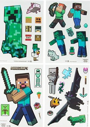 Minecraft samolepky na sklo