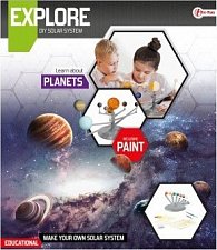 Planety sluneční soustavy vědecká hra s barvami v krabici 27x31x5cm