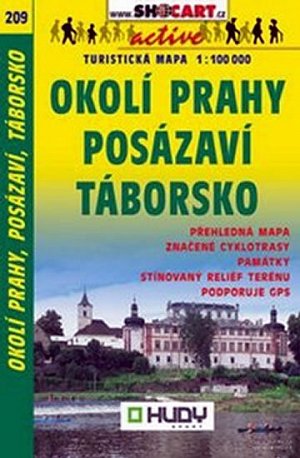Okolí Prahy - Posázaví, Táborsko - turistická mapa