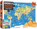 Kniha a puzzle Atlas světa