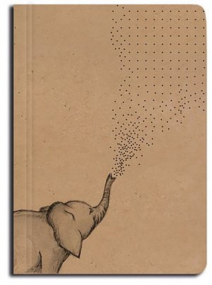 Notes tečkovaný A6 kraft Slon