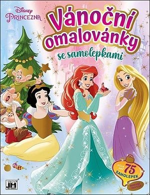 Princezny - Vánoční omalovánky se samolepkami