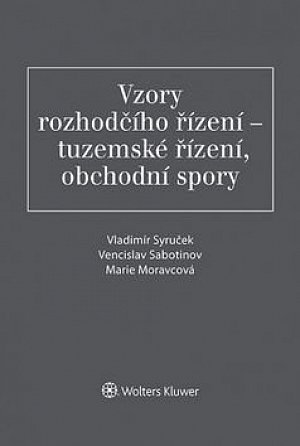 Vzory rozhodčího řízení - tuzemské řízení, obchodní spory
