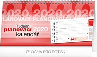 Kalendář stolní 2020 - Plánovací řádkový, 25 × 12,5 cm
