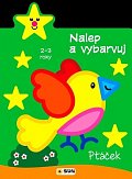 Ptáček 2-3 roky: Nalep a vybarvuj