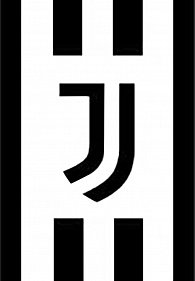 Fotbalová deka Juventus FC Black and White 150x200 cm