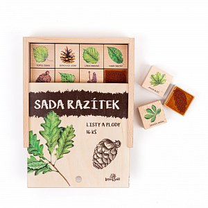Dětská razítka 16 kusů - Listy a plody
