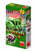 Dinosauři - puzzle 60 dílků + figurka