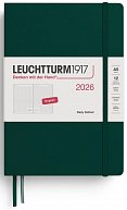 Daily Planner 2026 Medium (A5) Forest Green - tečkovaný