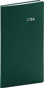 Diář 2024: Balacron - zelený, kapesní, 9 × 15,5 cm