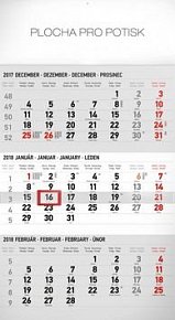 3mesačný štandard šedý 2018 - nástěnný kalendár