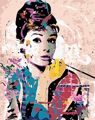 Malování podle čísel 40 x 50 cm - Audrey Hepburn