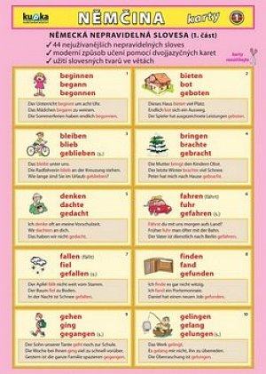 Němčina karty 1 - nepravidelná slovesa