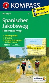 Spanischer Jakobsweg, Fernwanderweg 1:100 000 / turistická mapa KOMPASS 133