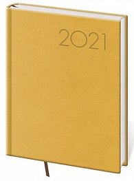 Diář 2021: Print žlutá, B6 denní, 120x165