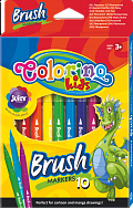 Colorino fixy Brush, dlouhý štětcový hrot, 10 barev